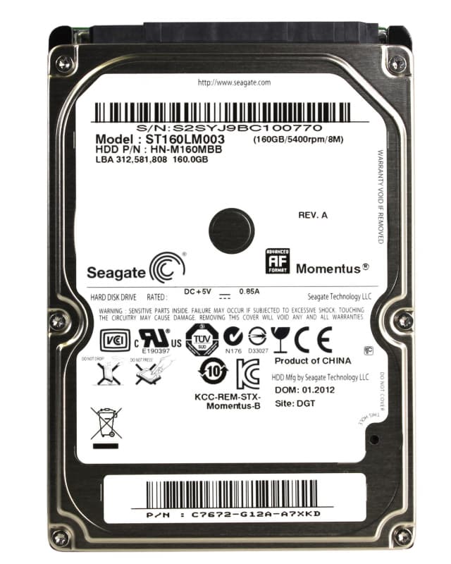 Жесткий Диск Seagate ST160LM003 160Gb 5400 SATA 2,5"