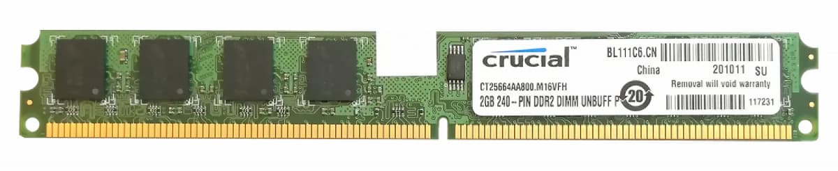 Оперативная память Crucial CT25664AA800.M16VFH DDRII 2Gb