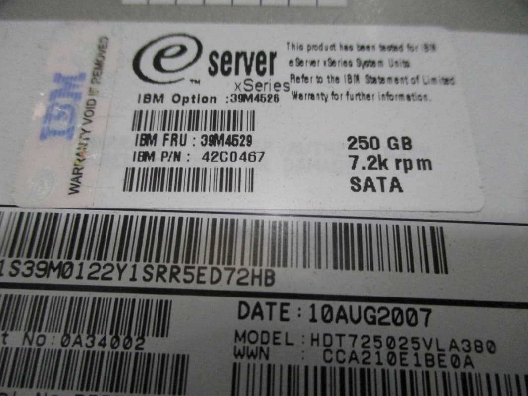 Жесткий диск IBM 42C0467 250Gb 7200 SATAII 3.5" HDD