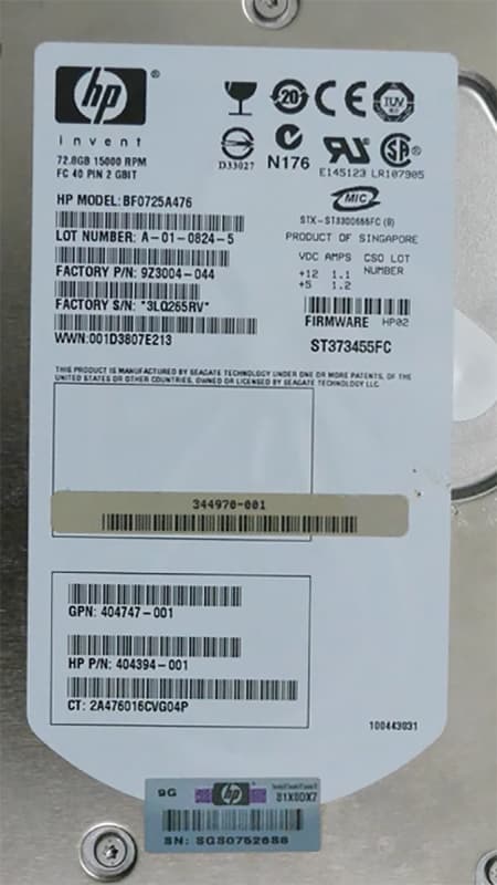 Жесткий диск HP 404747-001 72,8Gb  Fibre Channel  3,5" HDD