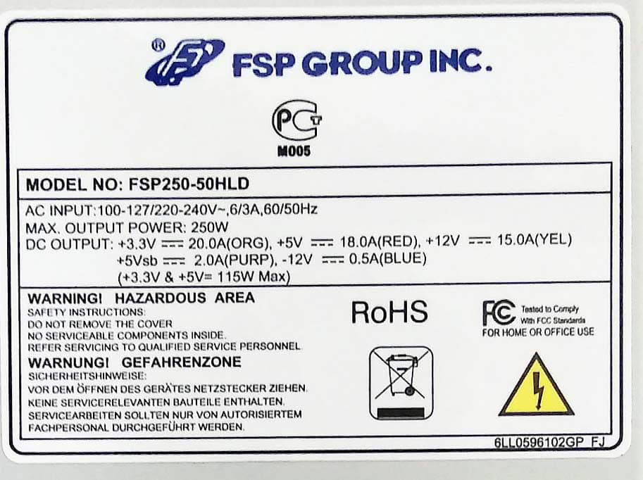 Блок питания FSP FSP250-50HLD 250W