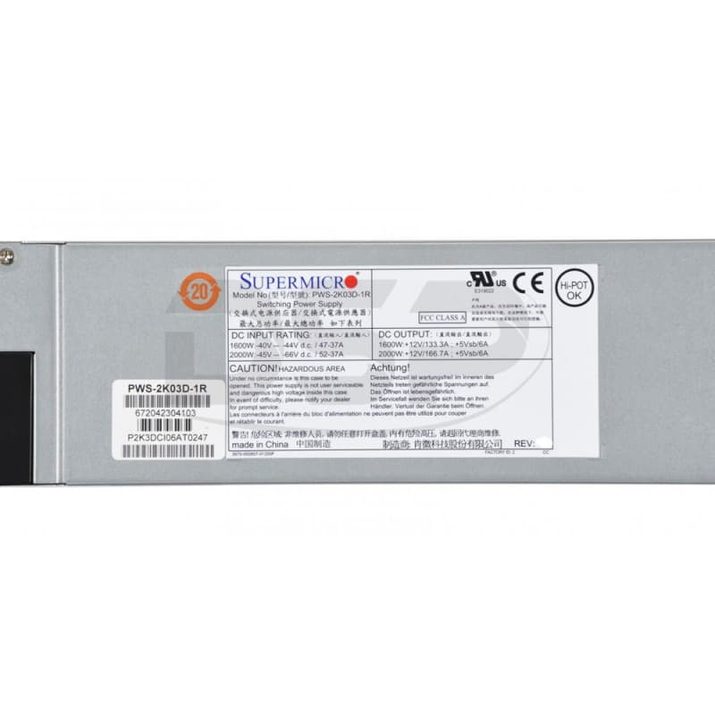 Резервный Блок Питания SuperMicro PWS-2K03D-1R  2000W