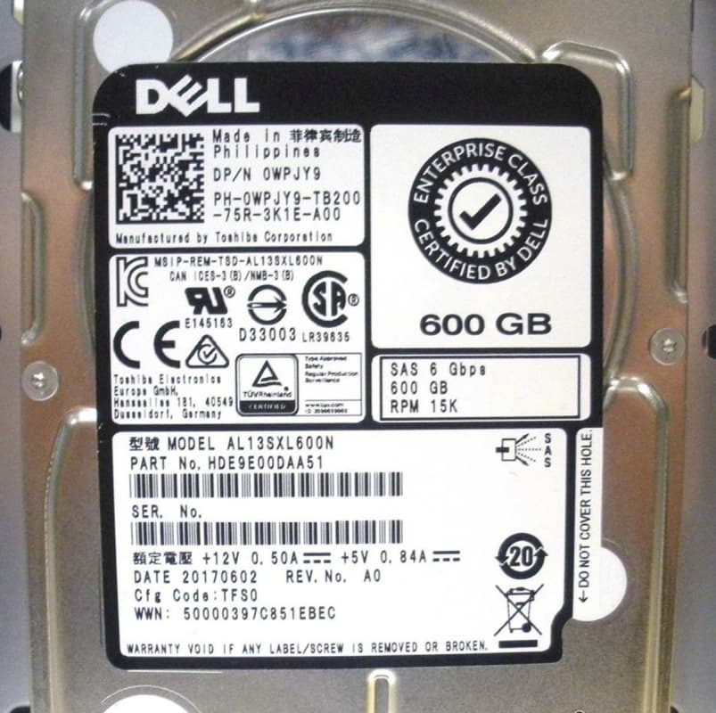 Жесткий диск Dell WPJY9 600Gb SAS 2,5" HDD