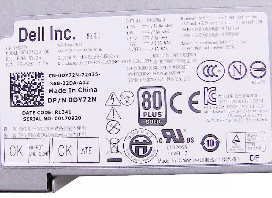 Блок Питания Dell L250ED-00 250W