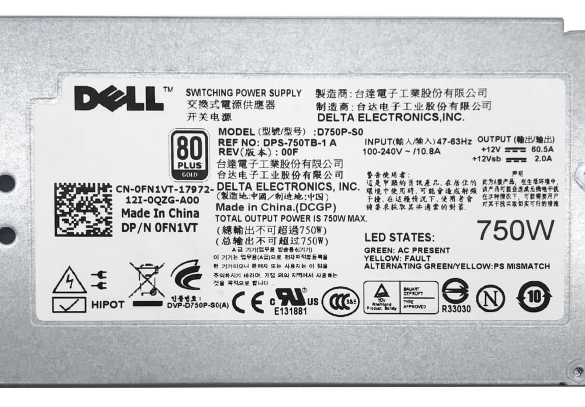 Резервный Блок Питания Dell CNRJ9 750W