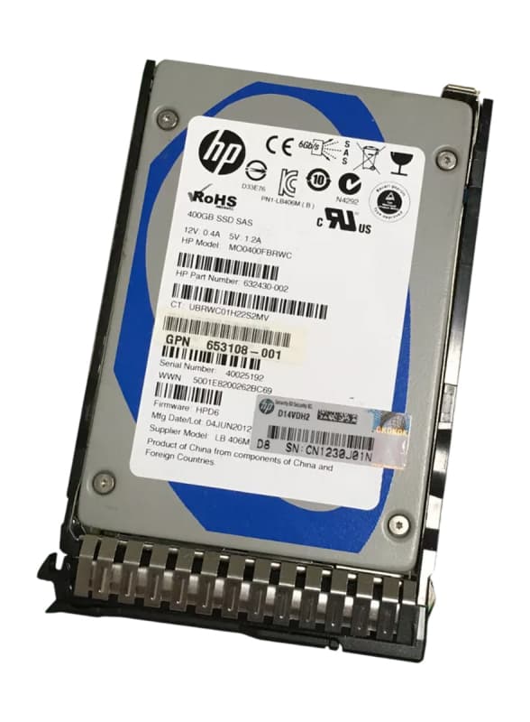Жесткий диск HP 653108-001 400Gb  SAS 2,5" SSD