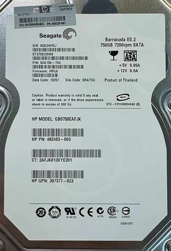 Жесткий диск HP 9CA156-784 750Gb  SATAII 3,5" HDD