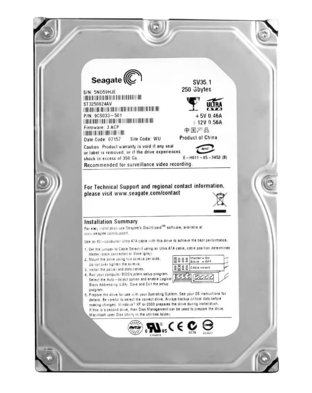 Жесткий диск Seagate 9CS033 250Gb 7200 IDE 3.5" HDD