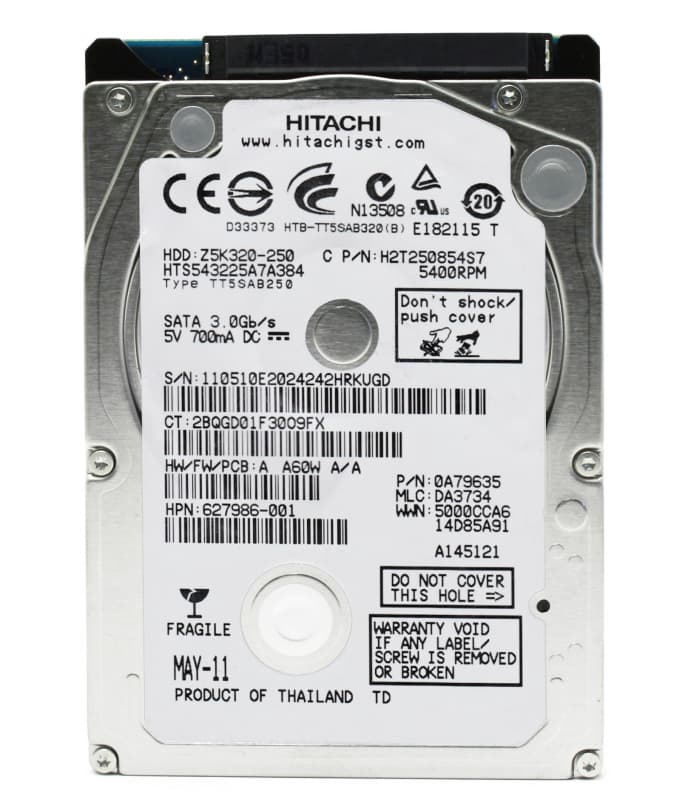 Жесткий Диск Hitachi 0A79635 250Gb 5400 SATAII 2,5" HDD