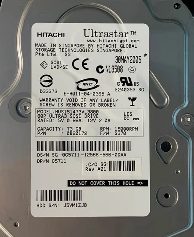 Жесткий диск Dell 0B20172 73Gb U320SCSI 3.5" HDD