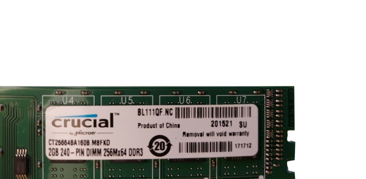 Оперативная память Crucial CT25664BA160B.M8FKD DDRIII 2GB