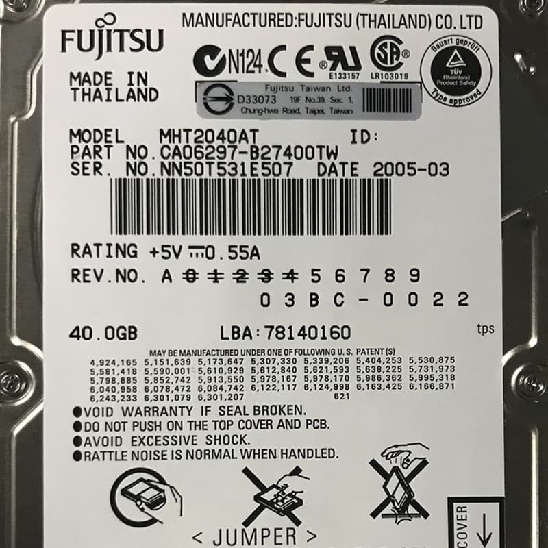 Жесткий диск Fujitsu MHT2040AT 40Gb 4200 IDE 2,5" HDD