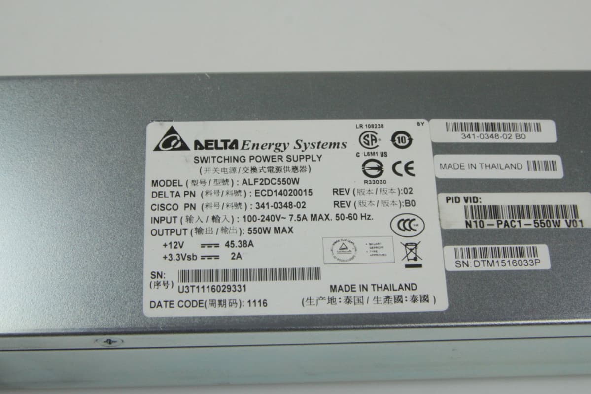 Резервный Блок Питания Cisco N10-PAC1-550W 550W