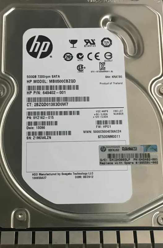 Жесткий диск HP 649402-001 500Gb SATA 3,5" HDD