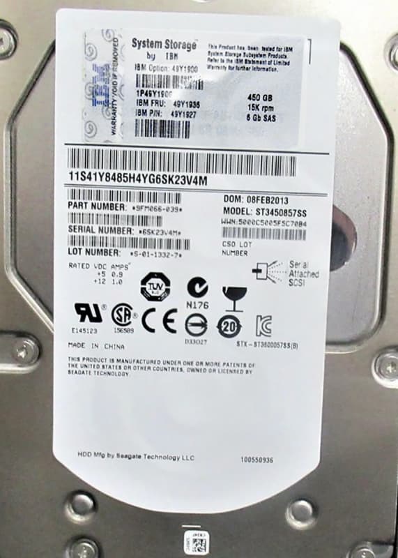 Жесткий диск IBM 49Y1927 450Gb 15000 SAS 3,5" HDD