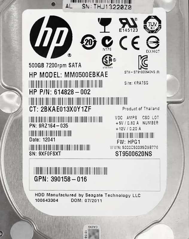 Жесткий диск HP 390158-015 500Gb SATAII 2,5" HDD