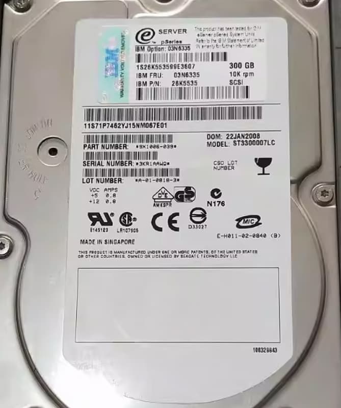 Жесткий диск IBM 26K5535 300Gb 10000 U320SCSI 3.5" HDD