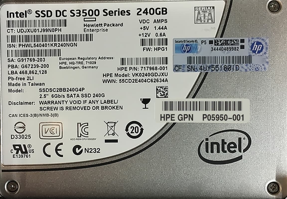 Жесткий диск HP P05950-001 240Gb SATAIII 2,5" SSD