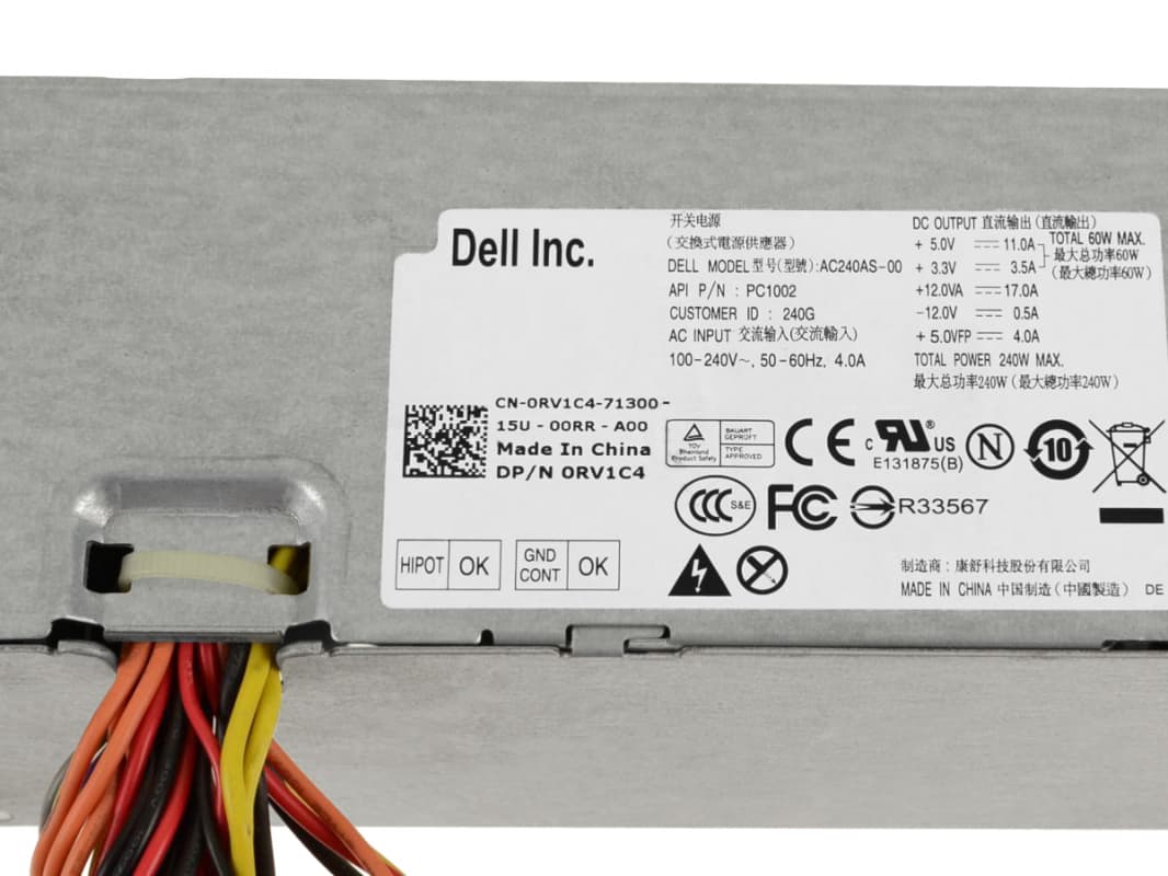 Блок Питания Dell RV1C4 240W