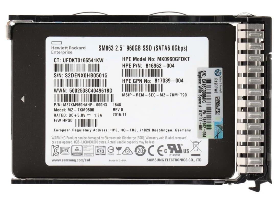 Жесткий диск HP 789155-B21 960Gb  SATAIII 2,5" SSD
