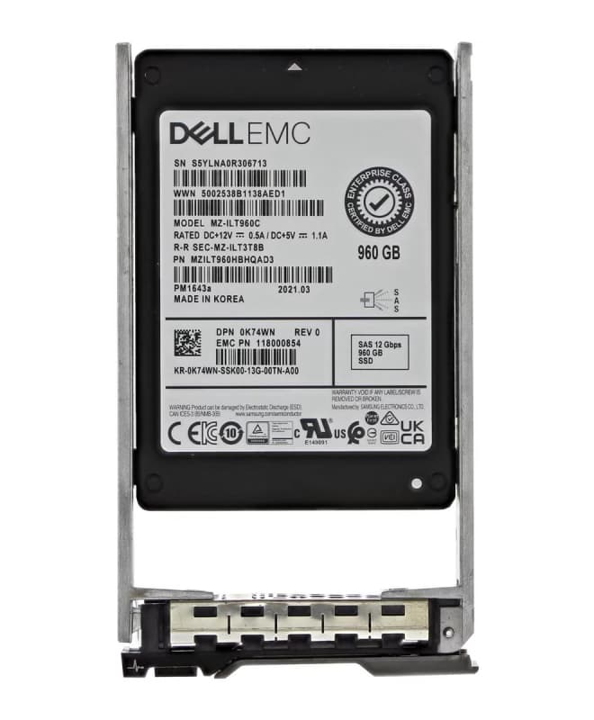 Жесткий диск Dell K74WN 960Gb SAS 2,5" SSD