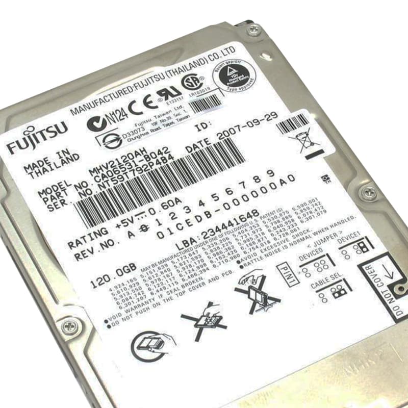 Жесткий диск Fujitsu MHV2120AH 120Gb 5400 IDE 2,5" HDD