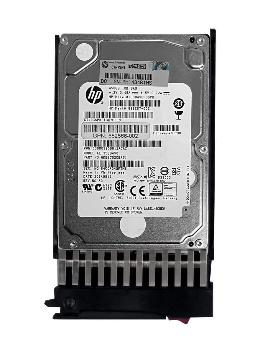 Жесткий диск HP 450Gb 10000 SAS 2.5" HDD EG0450FCSPK