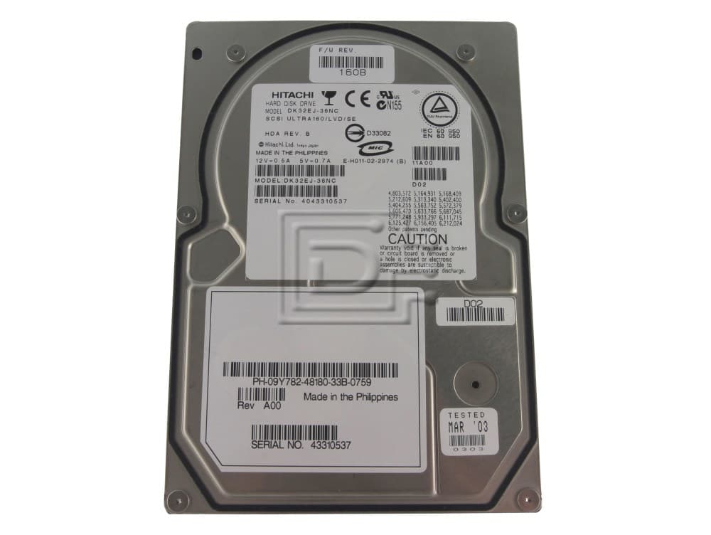 Жесткий диск Sun DK32EJ36NSUN36G 36Gb 10000 U320SCSI 3.5" HDD