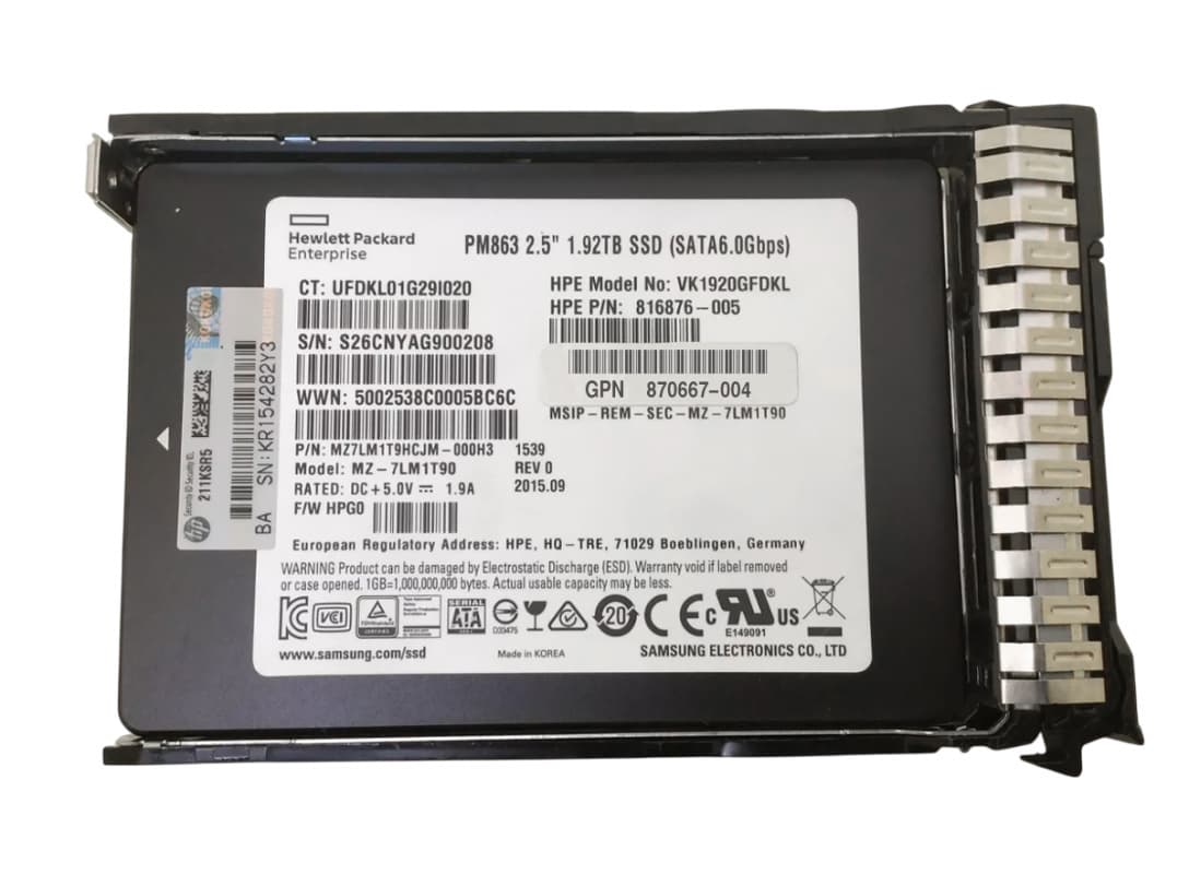 Жесткий диск HP 870667-004 1.92Tb SATAIII 2,5" SSD