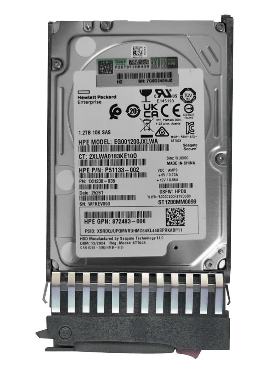 Жесткий диск HP 1,2Tb 10000 SAS 2.5" HDD P51133-002