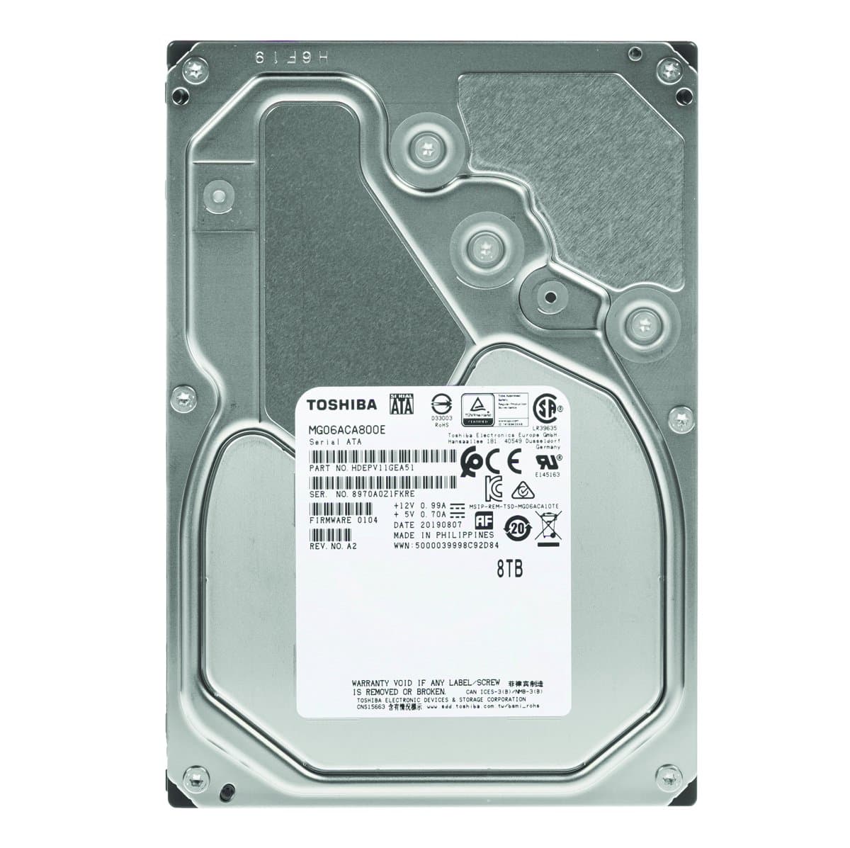 Жесткий диск Toshiba 8Tb 7200 SATAIII 3.5" HDD HDEPV11GEA51