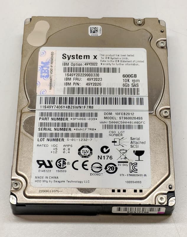 Жесткий диск IBM 49Y2023 600Gb 10000 SAS 2,5" HDD