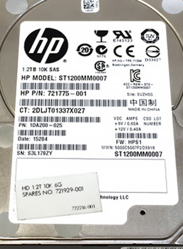 Жесткий диск HP 721775-001 1,2Tb 10000 SAS 2,5" HDD