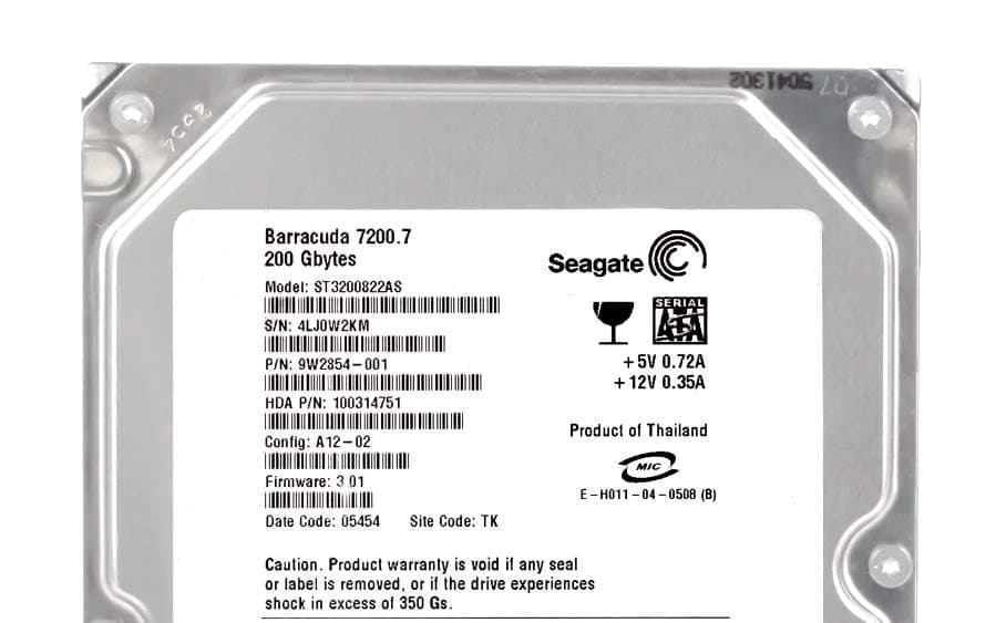 Жесткий диск Seagate 9W2854 200Gb  SATA 3,5" HDD