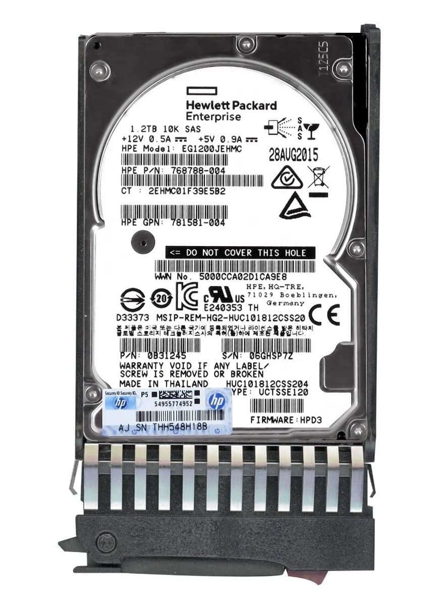 Жесткий диск HP 1,2Tb 10000 SAS 2.5" HDD 0B31245