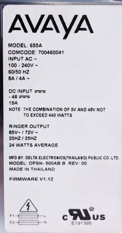 Резервный Блок Питания Avaya 655A 500W