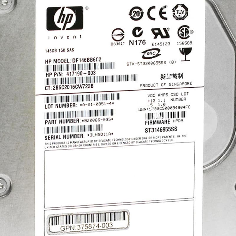 Жесткий диск HP 9Z2066-035 146Gb  SAS 3,5" HDD