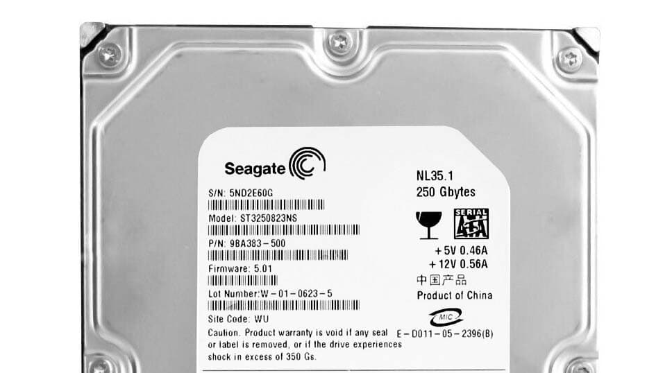 Жесткий диск Seagate 9BA383 250Gb  SATA 3,5" HDD