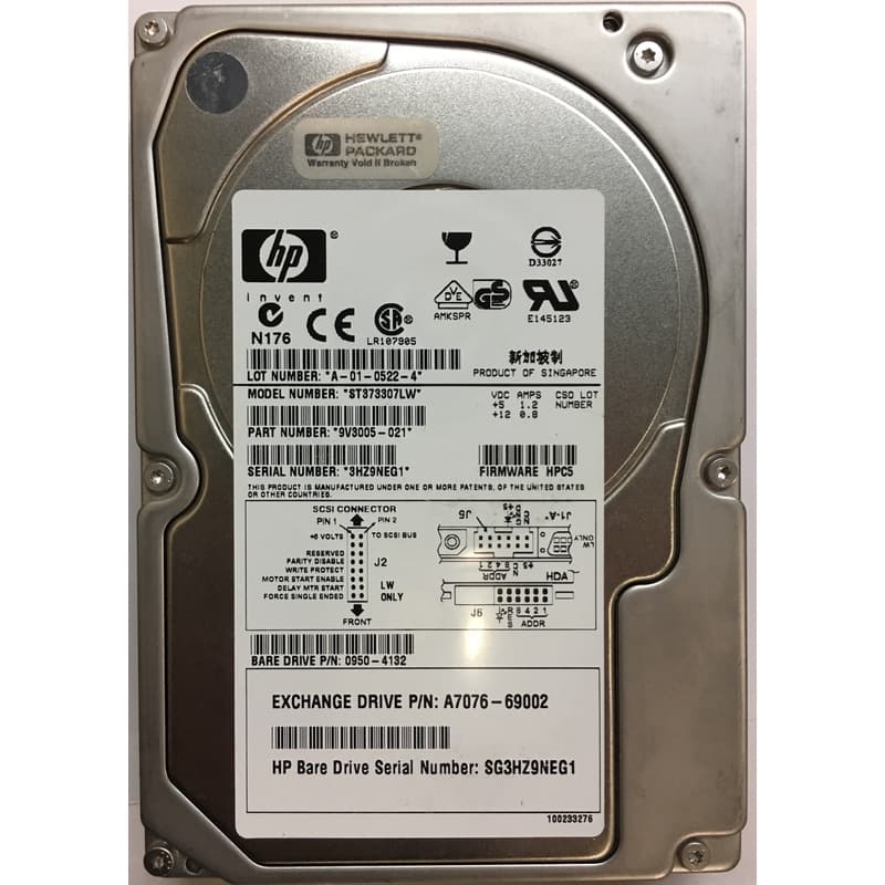 Жесткий диск HP A7076-69002 73Gb  U320SCSI 3.5" HDD