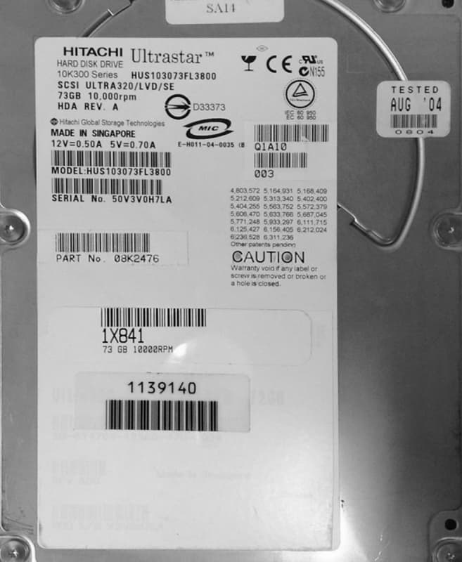 Жесткий диск Dell 08K2476 73,4Gb U160SCSI 3.5" HDD