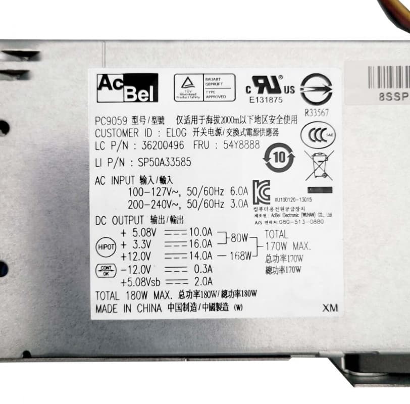 Блок питания AcBel 89y1664 180W