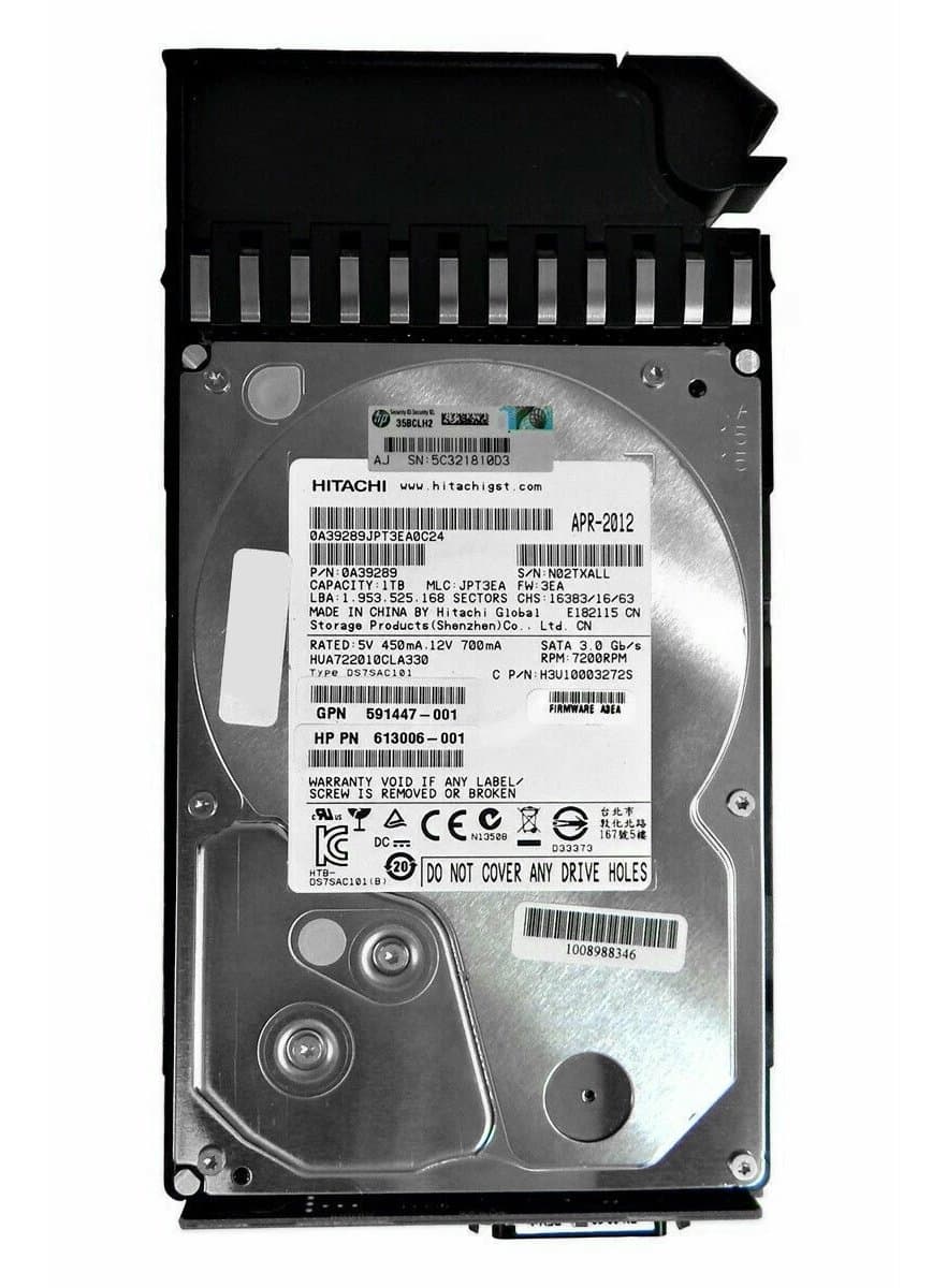 Жесткий диск HP 1Tb 7200 SATAII 3.5" HDD 613006-001
