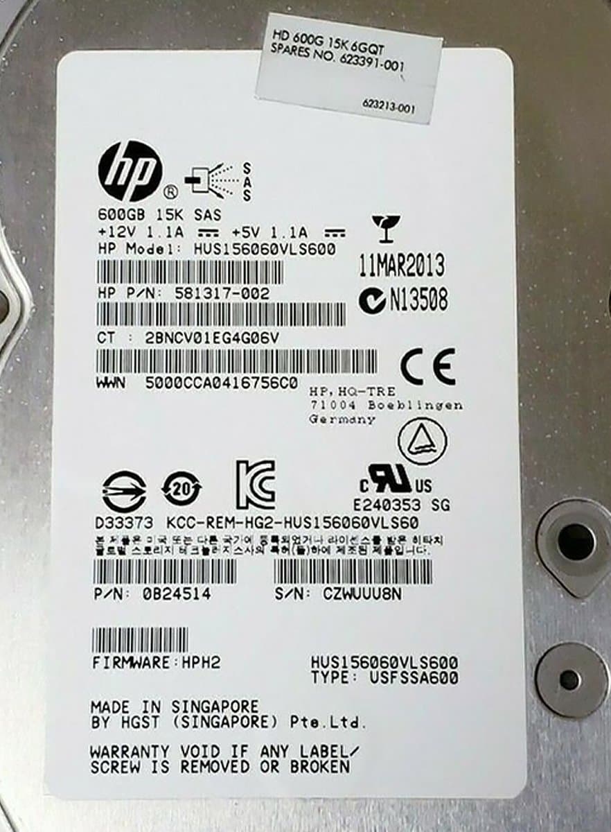 Жесткий диск HP 450Gb 15000 SAS 3.5" HDD VM647AA