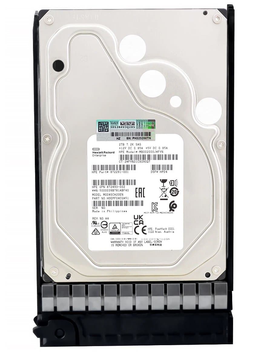 Жесткий диск HP 2Tb 7200 SAS 3.5" HDD MB002000JWFVN