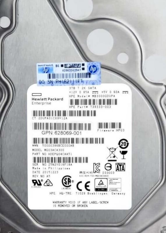 Жесткий диск HP HDEPQ04CAA51 3Tb 7200 SATAIII 3,5" HDD