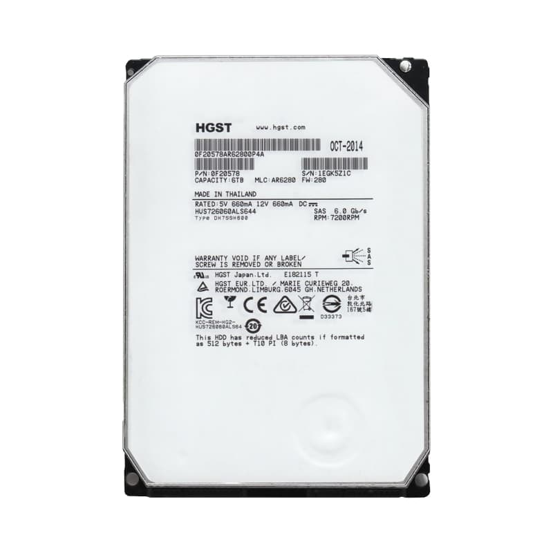 Жесткий диск HGST 0F20578 6Tb 7200 SAS 3,5" HDD