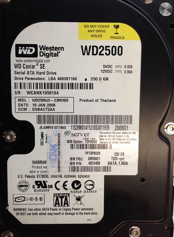 Жесткий диск IBM 42C0458 250Gb 7200 SATAII 3.5" HDD