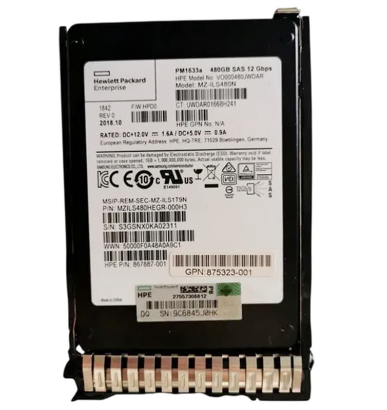 Жесткий диск HP 875311-B21 480Gb  SAS 2,5" SSD