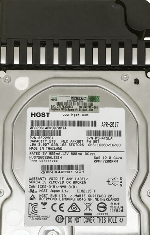 Жесткий диск HP 841502-001 2Tb MSA 7200 SAS 3,5" HDD