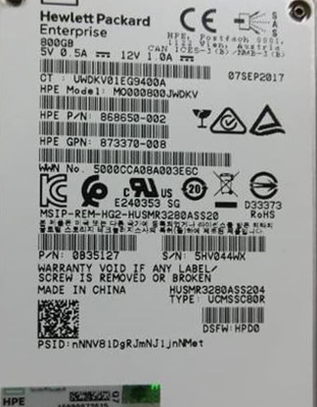 Жесткий диск HP 873370-008 1,6Tb SAS 2,5" SSD